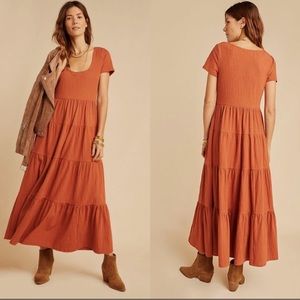 Maeve Anthropologie Gillian Tiered Maxi Dress